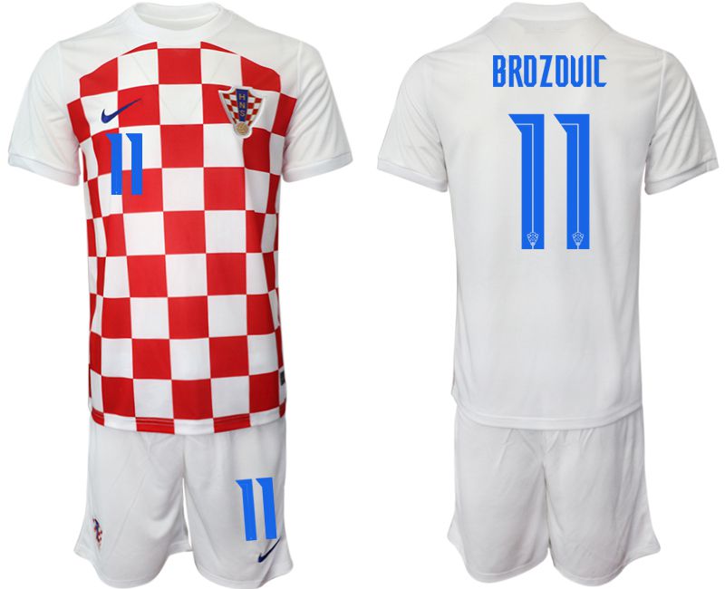 Men 2022 World Cup National Team Croatia home white 11 Soccer Jersey